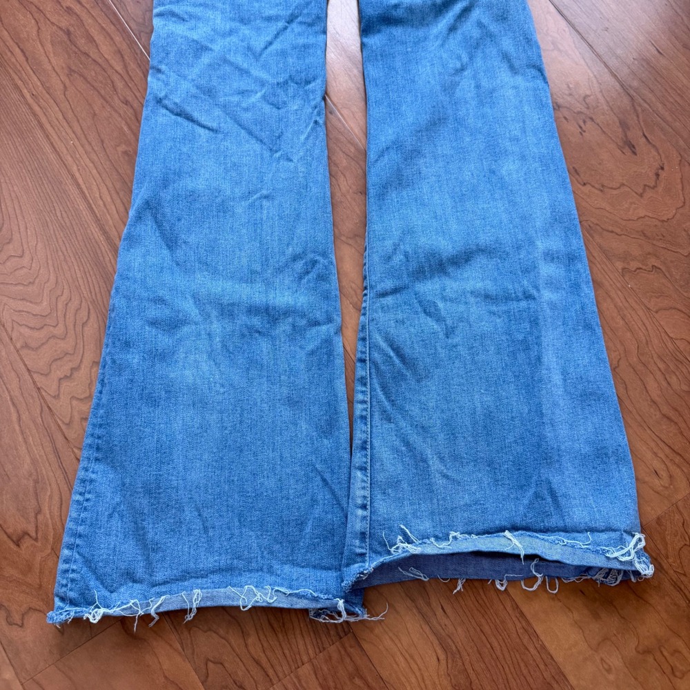 Good American Good Flare Jeans Size 4/27Blue Stretch Denim Retro Rodeo High Rise - Picture 9 of 9